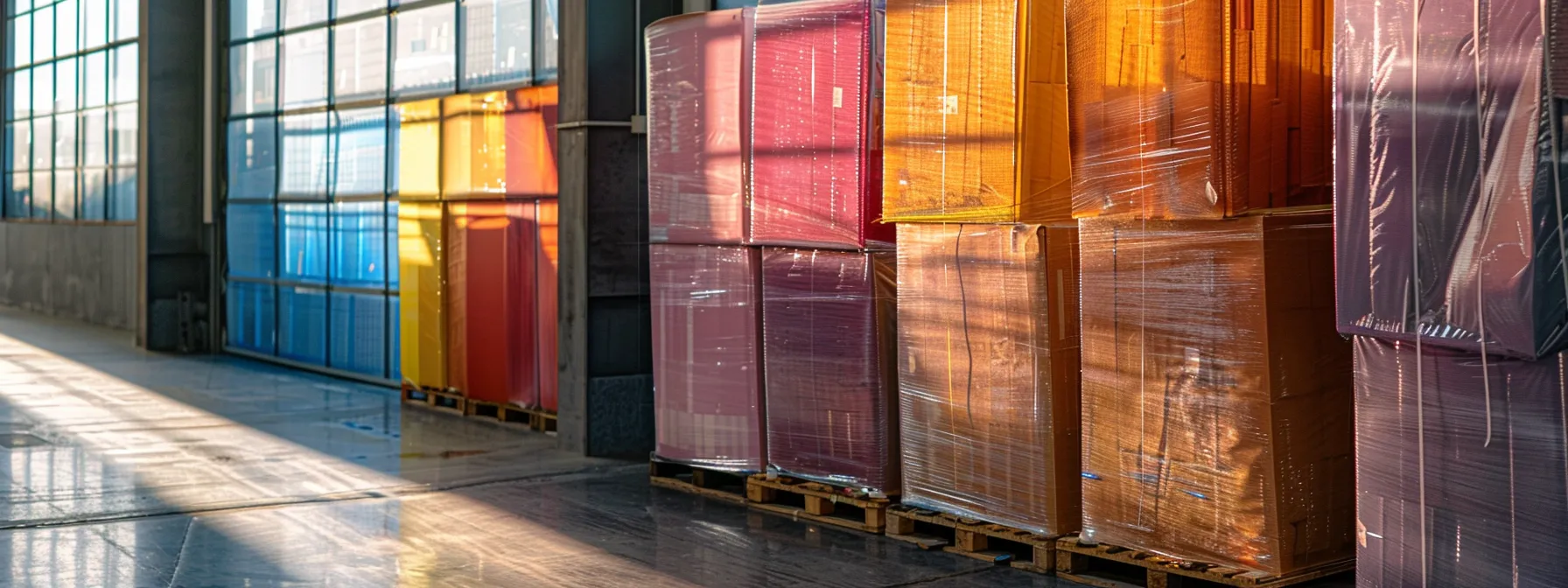 brightly wrapped acoustic panels snugly packed in sturdy boxes to protect their quality in transit.